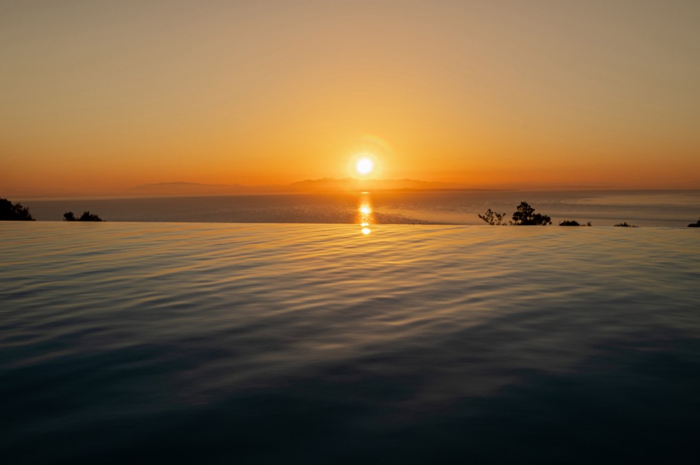 Panoramic Sea & Sunset Views near Ionian Coastline