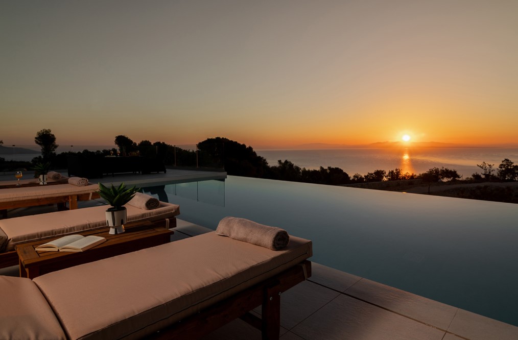 Panoramic Sea & Sunset Views near Ionian Coastline